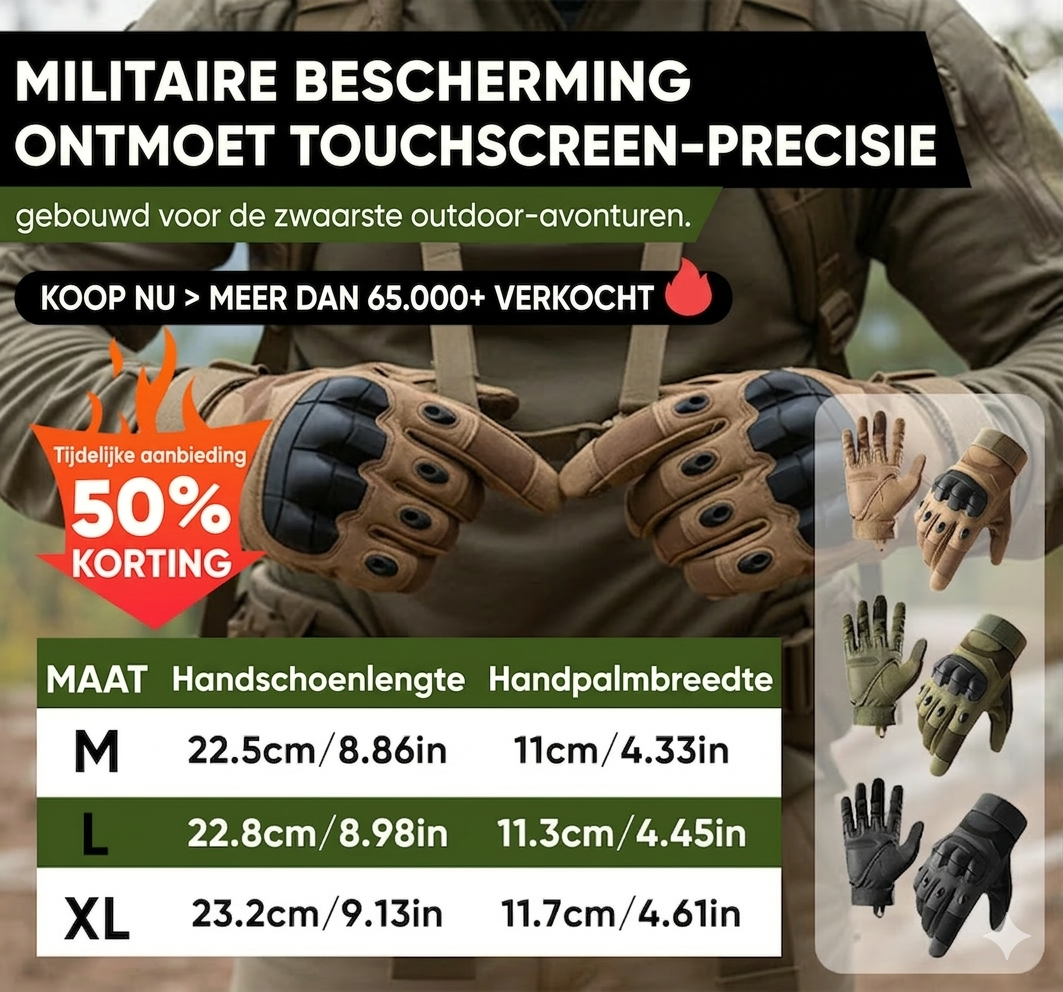 Tactical Full-Finger Gloves – Beschermende Outdoor Werkhandschoenen