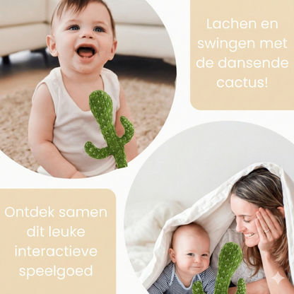 Dansende en Pratende Cactus - Interactief Baby Speelgoed dat je Napraat (Met Muziek & LED Licht)
