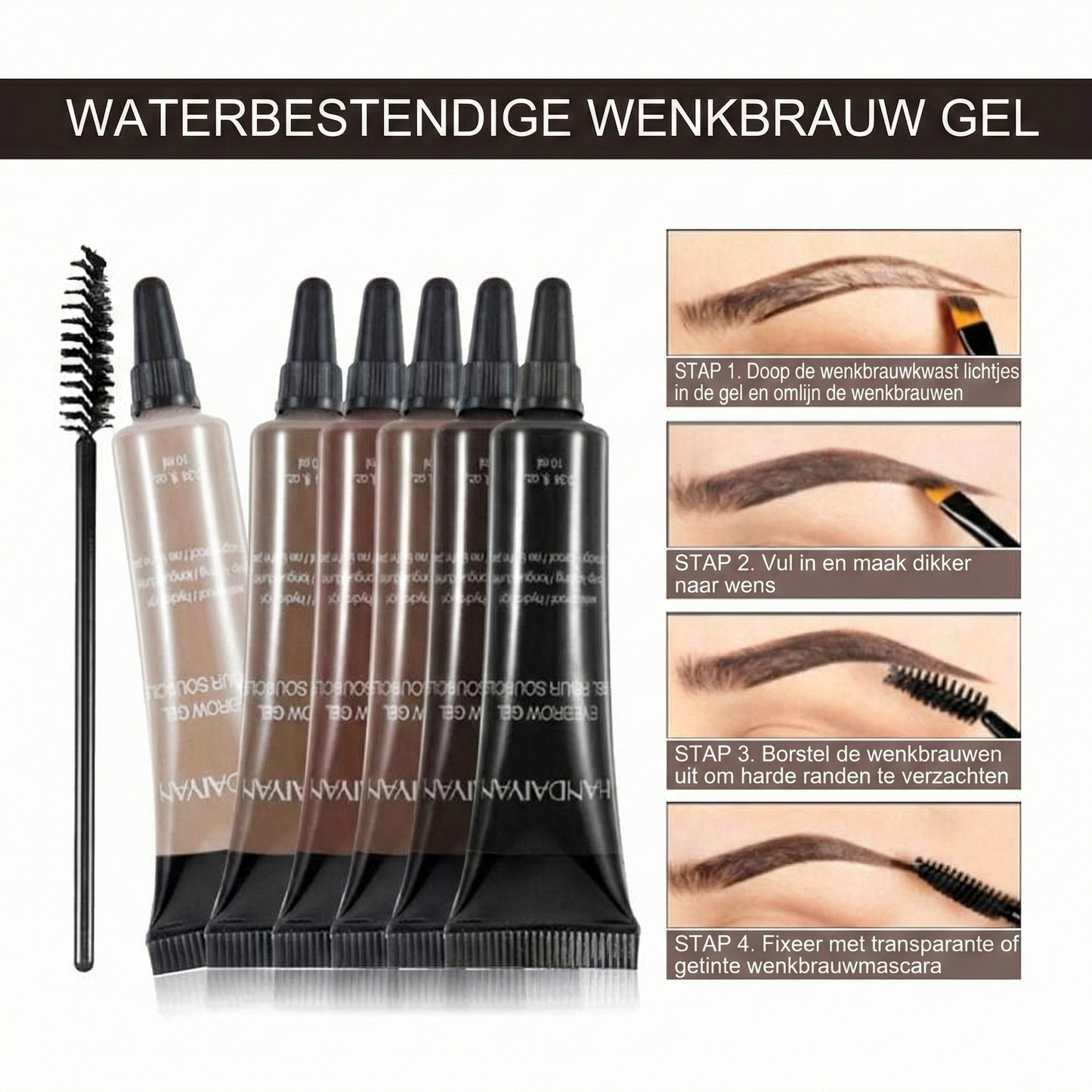 Long-lasting Wenkbrauw Kit - Waterproof Formula