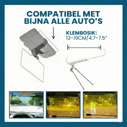 Auto Zonneklep Verlenger 2-in-1 - Dag & Nacht Vizier