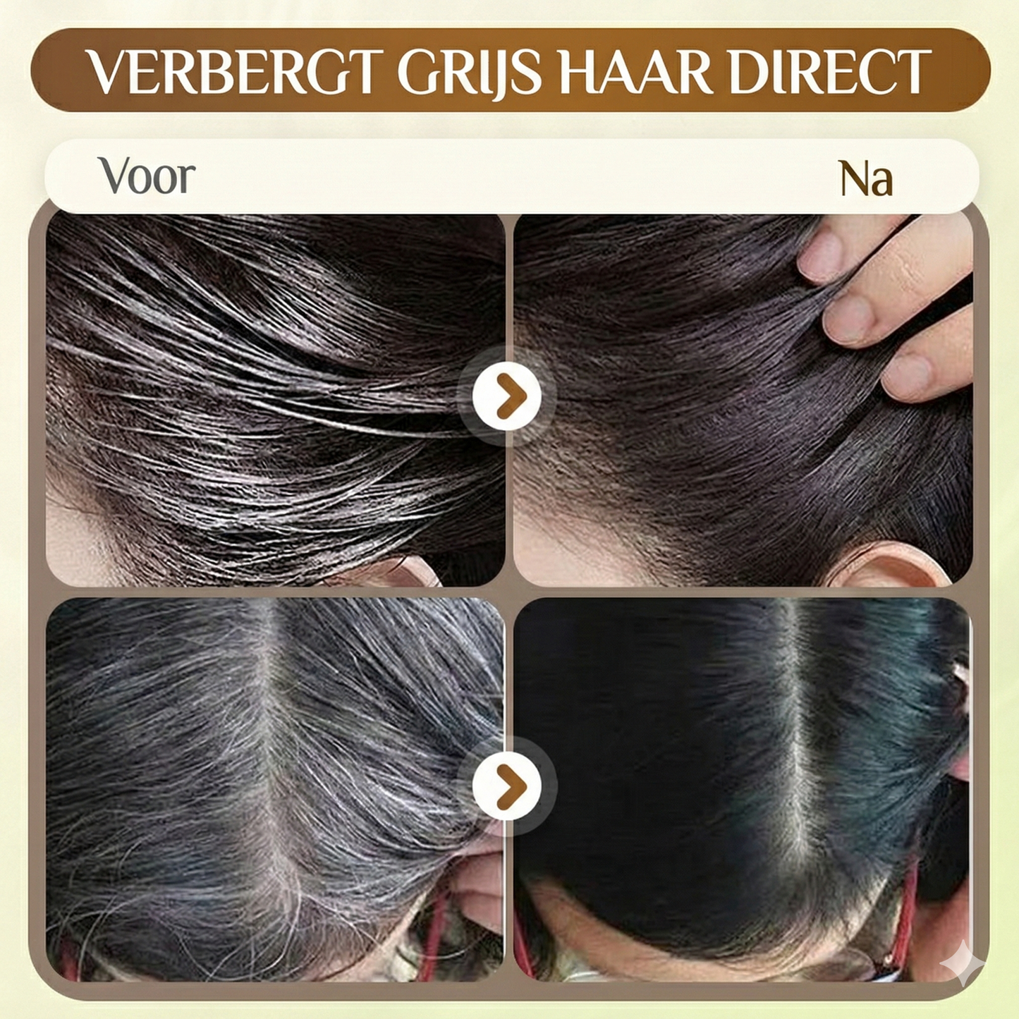 Uitgroeiset Kam - Tijdelijke Haarkleuring voor Grijs Haar & Uitgroei (Direct Resultaat)
