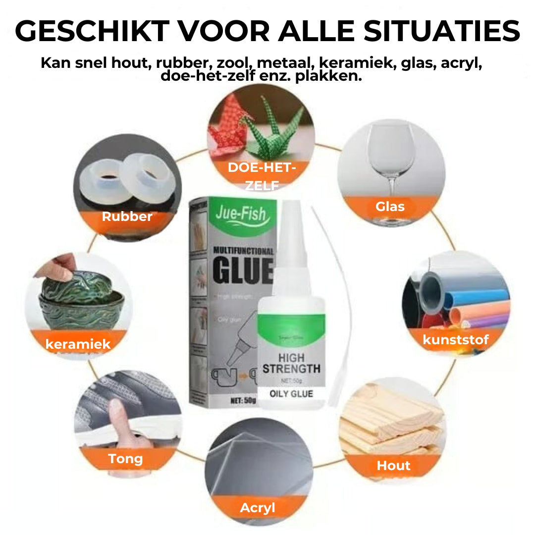 Secondelijm Extra Sterk - Universele Superlijm voor Plastic, Hout & Keramiek (Transparant)