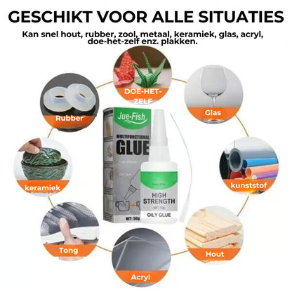 Secondelijm Extra Sterk - Universele Superlijm voor Plastic, Hout & Keramiek (Transparant)