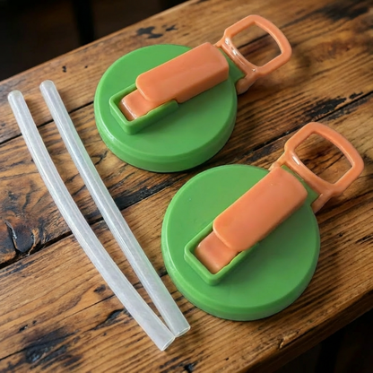 2-in-1 herbruikbare siliconen rietjesdop – Lekvrij, draagbaar drinkdeksel (set van 2)