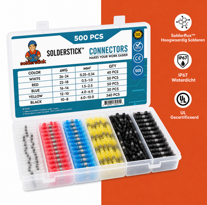 Soldeerverbinder Set - Waterdichte Krimpkous met Soldeerring