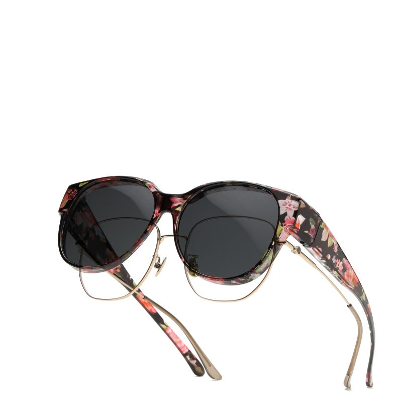 🕶 Nieuwe Oversized Cat-Eye Zonnebril – Gepolariseerde Glazen & UV400 Bescherming
