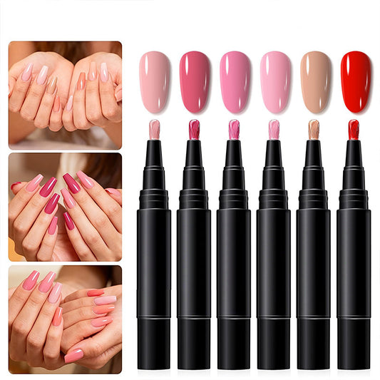 SalonPen – 3-in-1 Nagellak Pen (met UV-lamp) – Set van 6