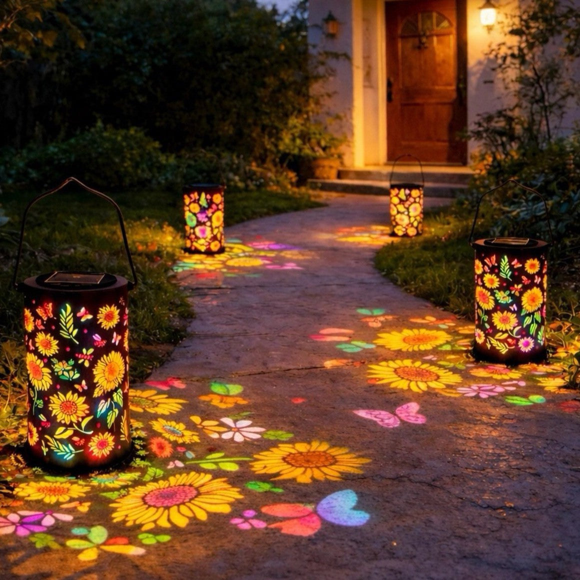 🌻💡Prachtige Zonnebloem Tuinlamp op Zonne-energie - Hangende Solar Lantaarn voor Terras en Balkon