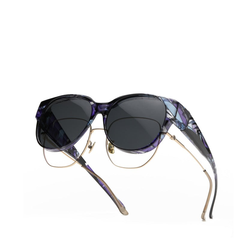 🕶 Nieuwe Oversized Cat-Eye Zonnebril – Gepolariseerde Glazen & UV400 Bescherming