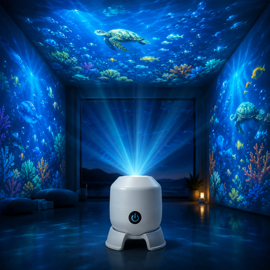 OceanDream Oceaanprojector met Draaiende LED-verlichting – Creëer een Dromerige Nacht