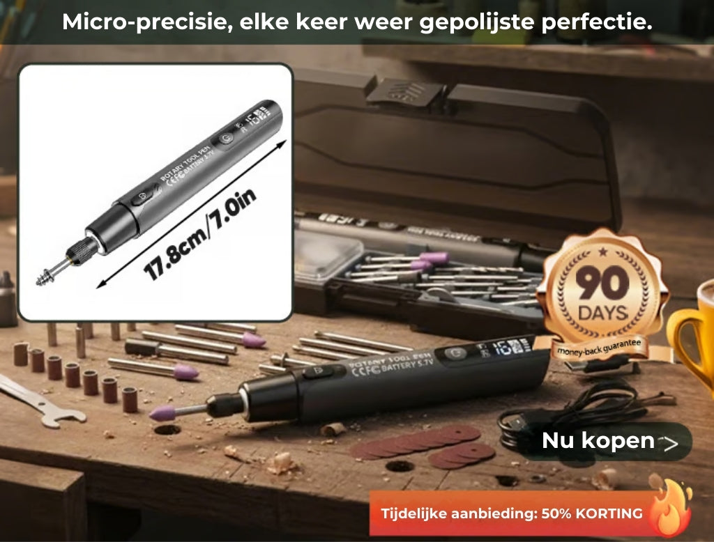 Professionele Elektrische Multitool Set - Digitaal Display voor Snelheid - Ingebouwde LED-verlichting