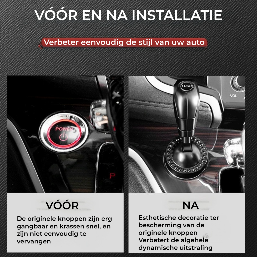 Start Stop Knop Cover met Auto Logo