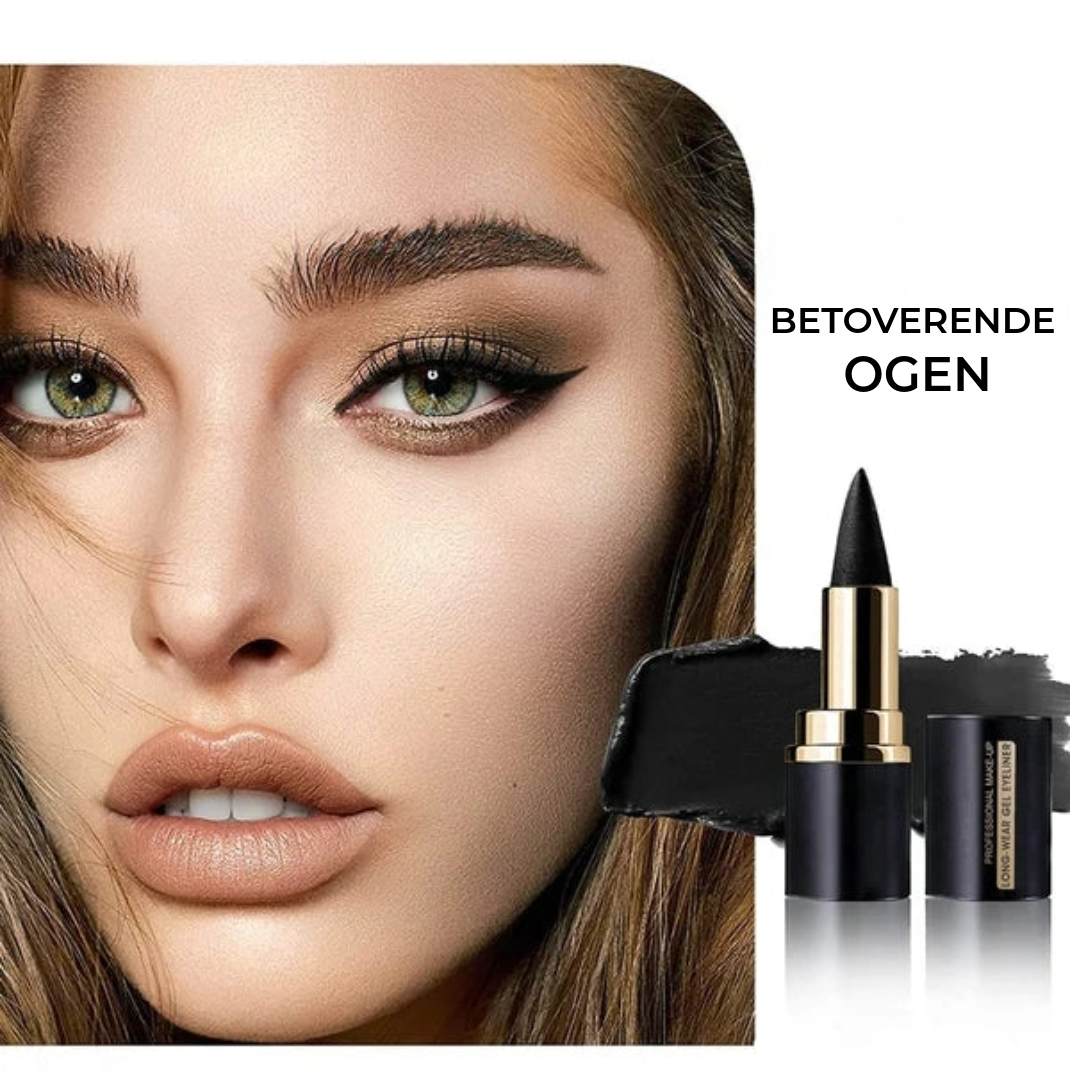 Waterproof Eyeliner - Mat Zwart & 12 Uur (Vlekvrij)