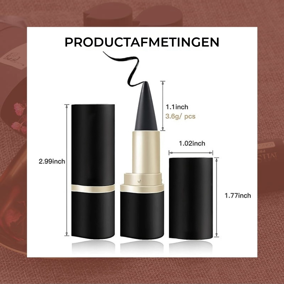 Waterproof Eyeliner - Mat Zwart & 12 Uur (Vlekvrij)