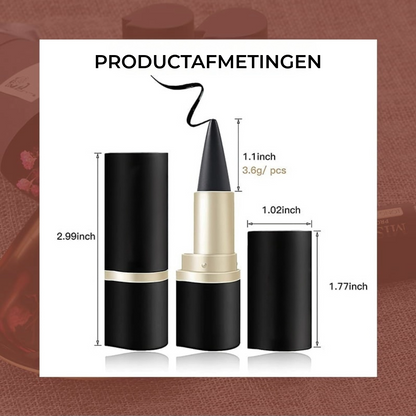Waterproof Eyeliner - Mat Zwart & 12 Uur (Vlekvrij)