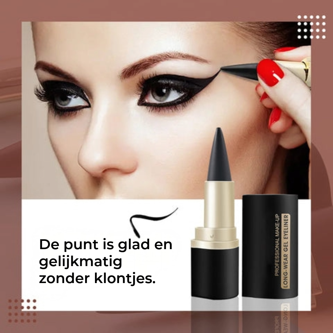Waterproof Eyeliner - Mat Zwart & 12 Uur (Vlekvrij)