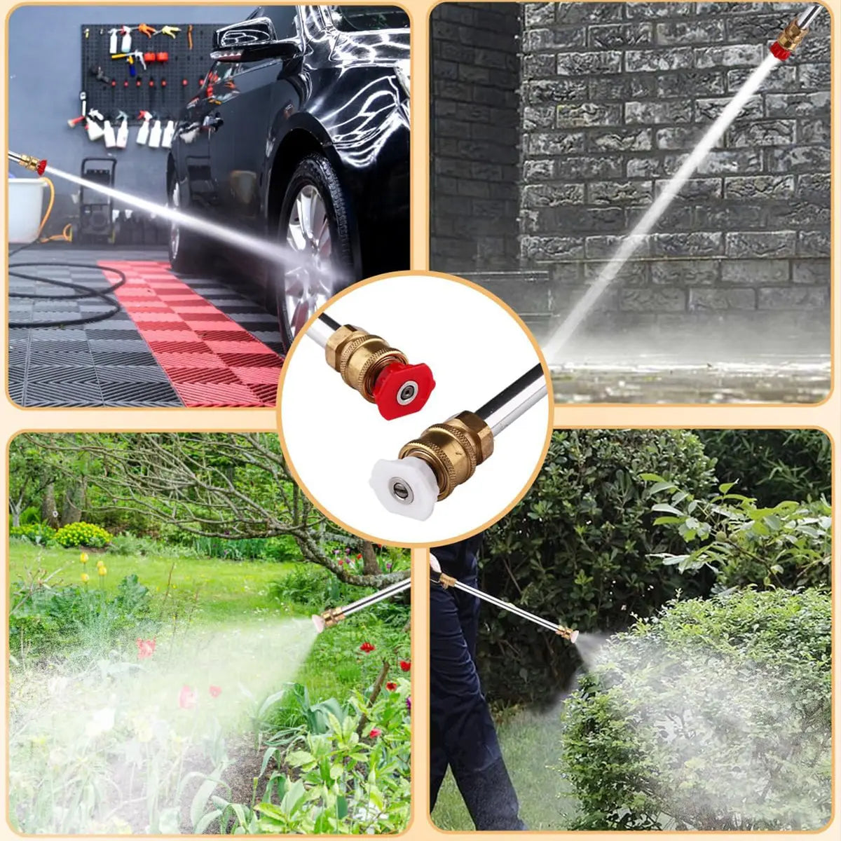Hogedruk Spuitmond voor Tuinslang - Jet Nozzle Power Washer - Voor Auto & Tuin