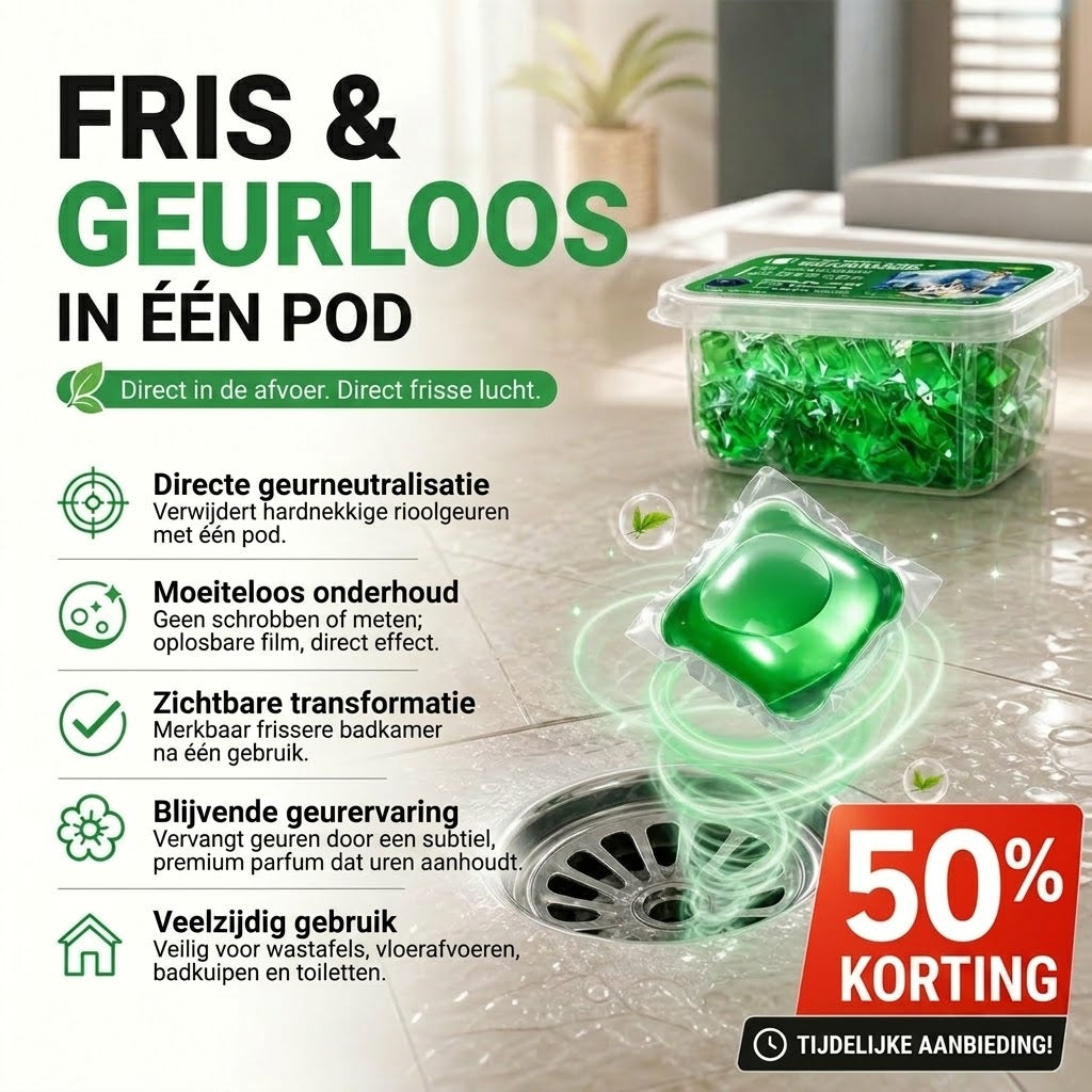 Afvoerontstopper en geurverdrijver tabletten