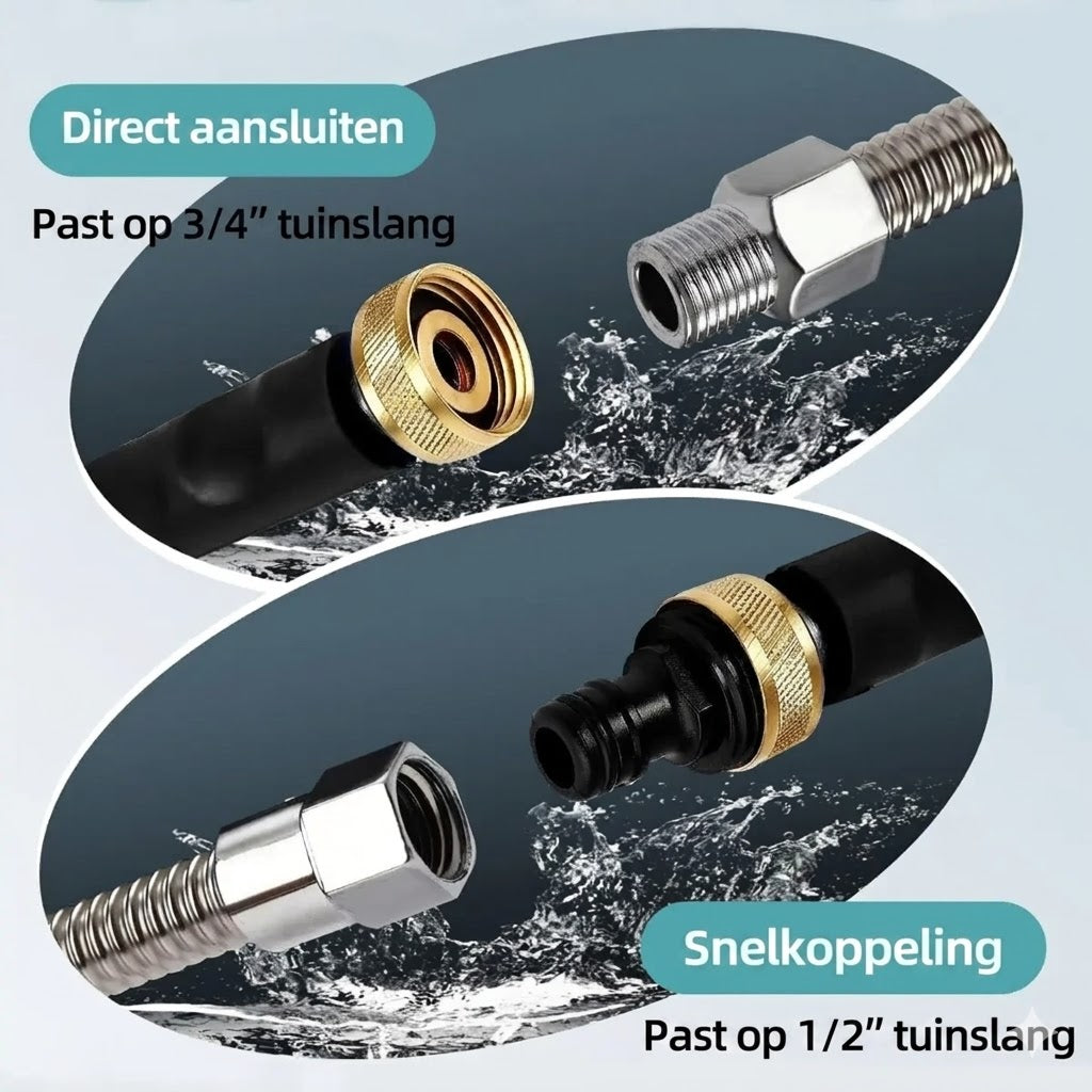 Hogedruk Spuitmond voor Tuinslang - Jet Nozzle Power Washer - Voor Auto & Tuin