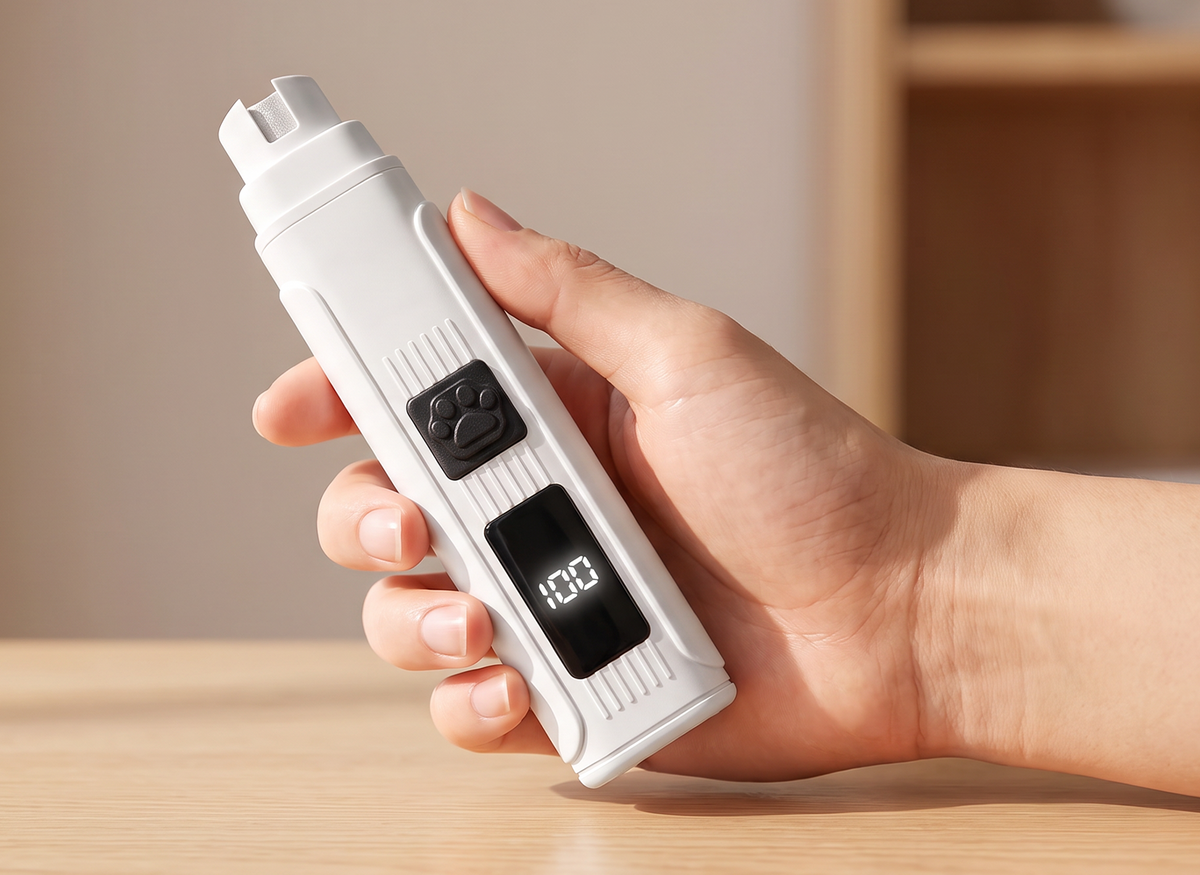 Elektrische nagelslijper voor huisdieren met LED-stroomindicator