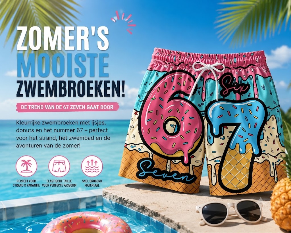 🍦Ijsjes en Donuts Print Korte Broek / Shorts met Ijs- en Donutprint🍩