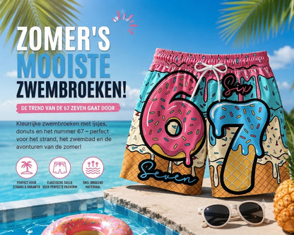🍦Ijsjes en Donuts Print Korte Broek / Shorts met Ijs- en Donutprint🍩