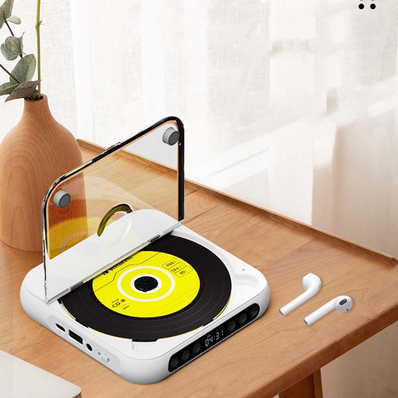 Draagbare CD Speler met Bluetooth - Oplaadbare Discman voor Auto & Onderweg (Anti-Shock)