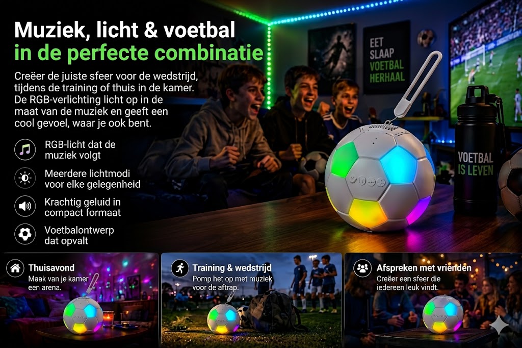 ⚽️ Draagbare Voetbal Bluetooth Speaker🎶