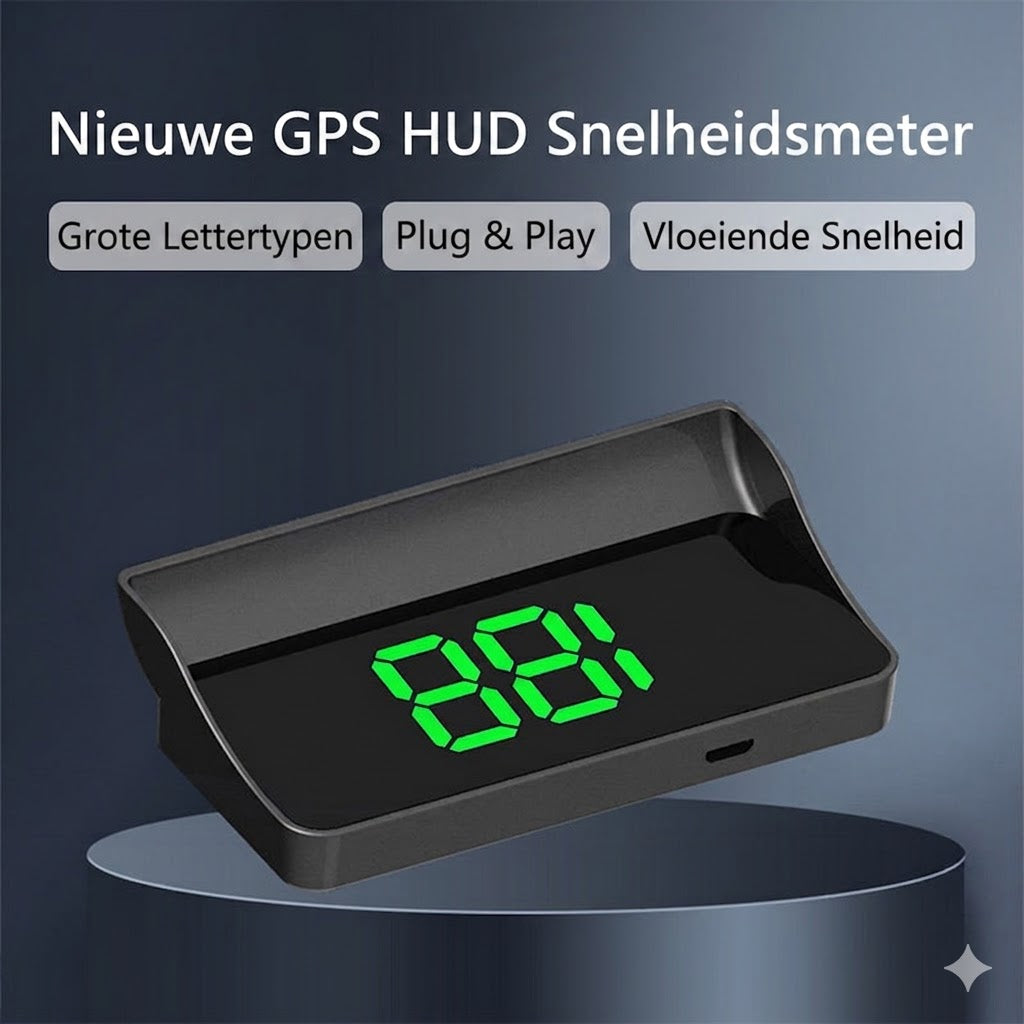 HUD Head-Up Display GPS Snelheidsmeter / Snelheidsdisplay