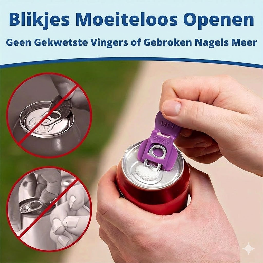 Multifunctionele Plastic Blikjesopener & Afdekkapje（1 Set 6 Stuks）