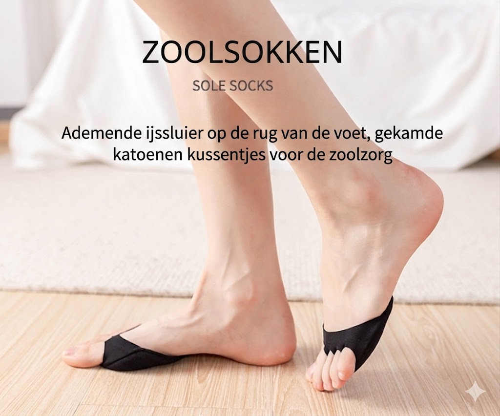 Damesteensokken (4 Paar) – Anti-Slip Halve Sokken voor Pumps en Hakken – Ademend