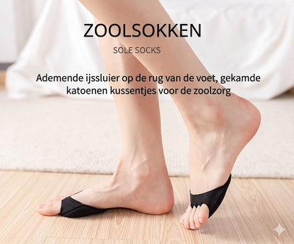Damesteensokken (4 Paar) – Anti-Slip Halve Sokken voor Pumps en Hakken – Ademend