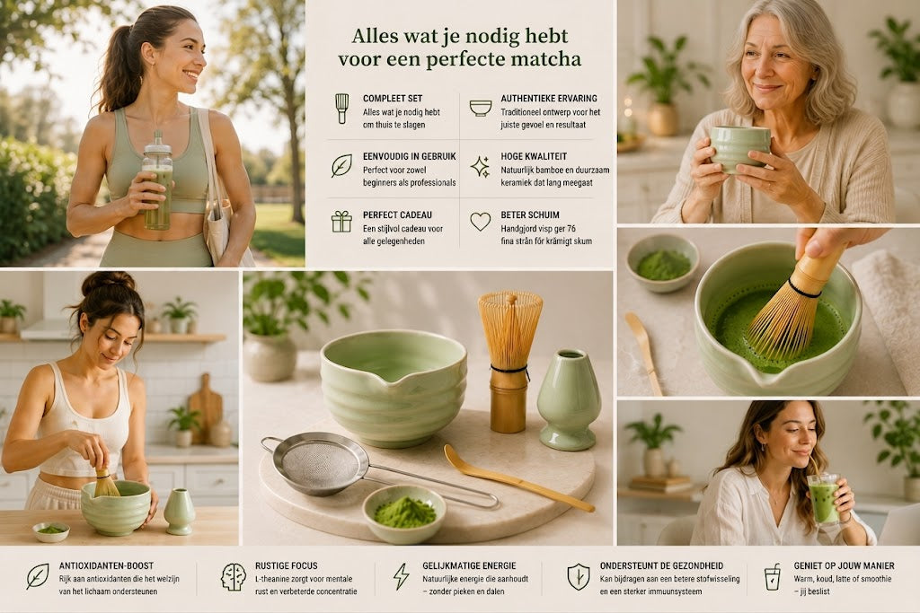 🍵Matcha Garde Set – Alles wat je nodig hebt voor die coffeeshopsfeer in huis💚