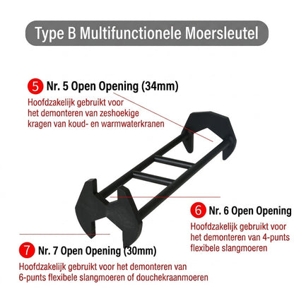 Multifunctionele Wastafel  Moersleutel（1 Set 2 Stuks）