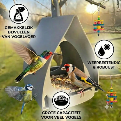 Hangende vogelvoederbak – Grote capaciteit, ideaal voor tuinen en balkons