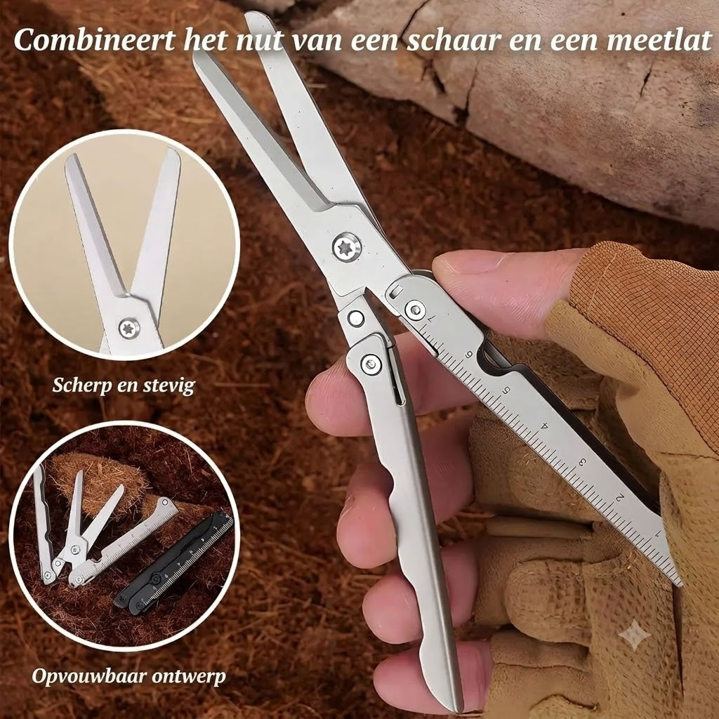 Opvouwbare Rvs Mini Schaar - Draagbare Tool voor Outdoor & Camping