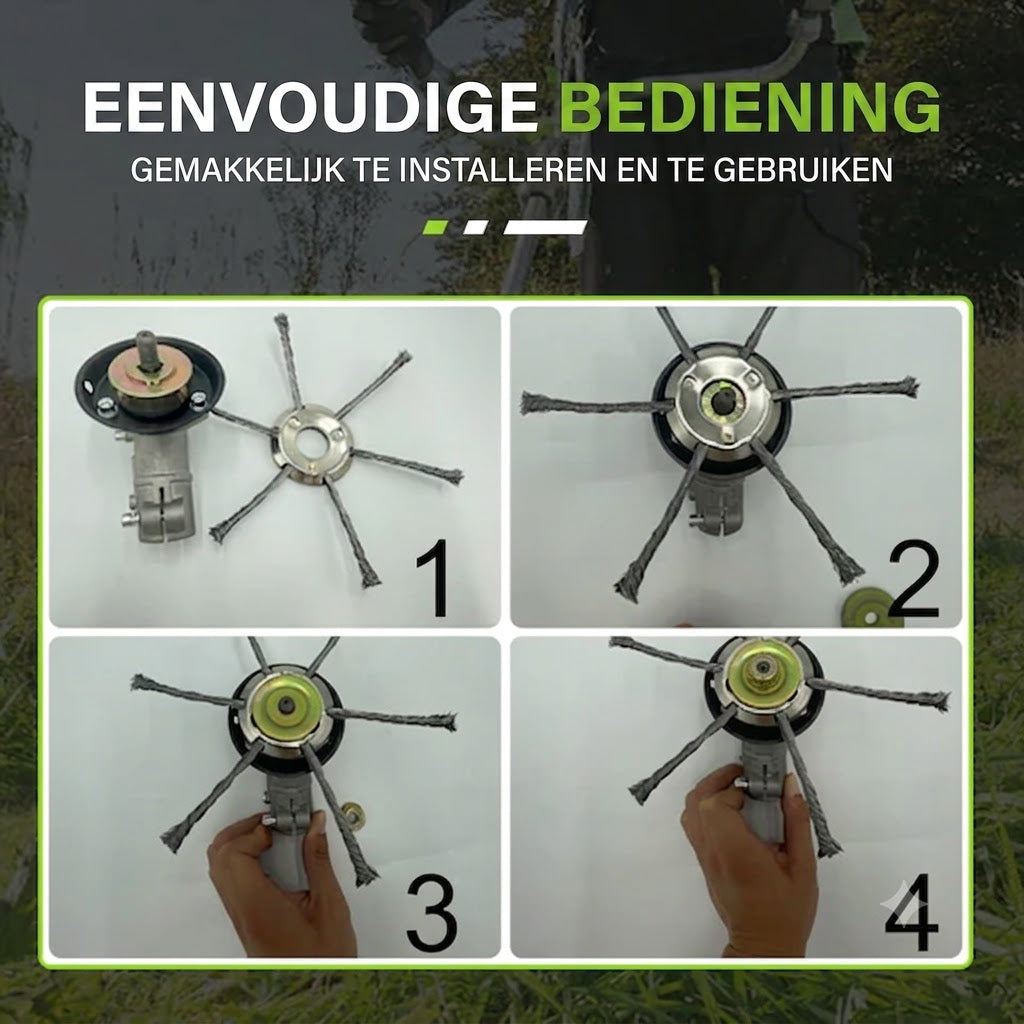 6-inch onkruidverwijderings kop van staaldraad voor grasmaaiers