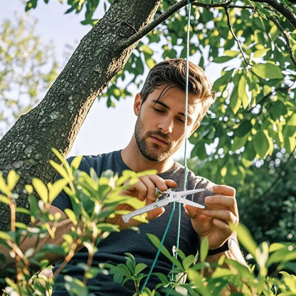 Opvouwbare Rvs Mini Schaar - Draagbare Tool voor Outdoor & Camping