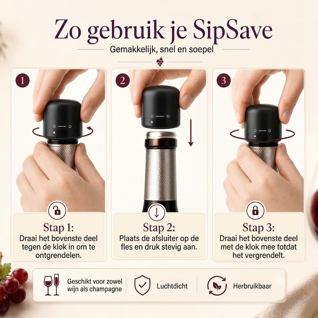 SipSave – Wijn- en champagnestop