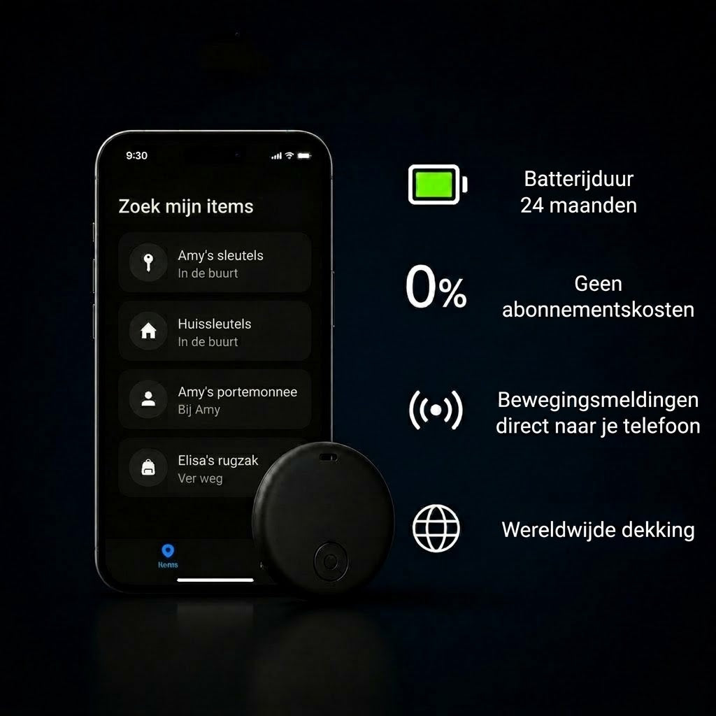 GP90 – Nauwkeurige GPS-tracker zonder abonnement (Android/iOS)