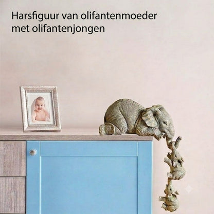 Olifant Vormig hars ornament – symbool voor een hechte familieband