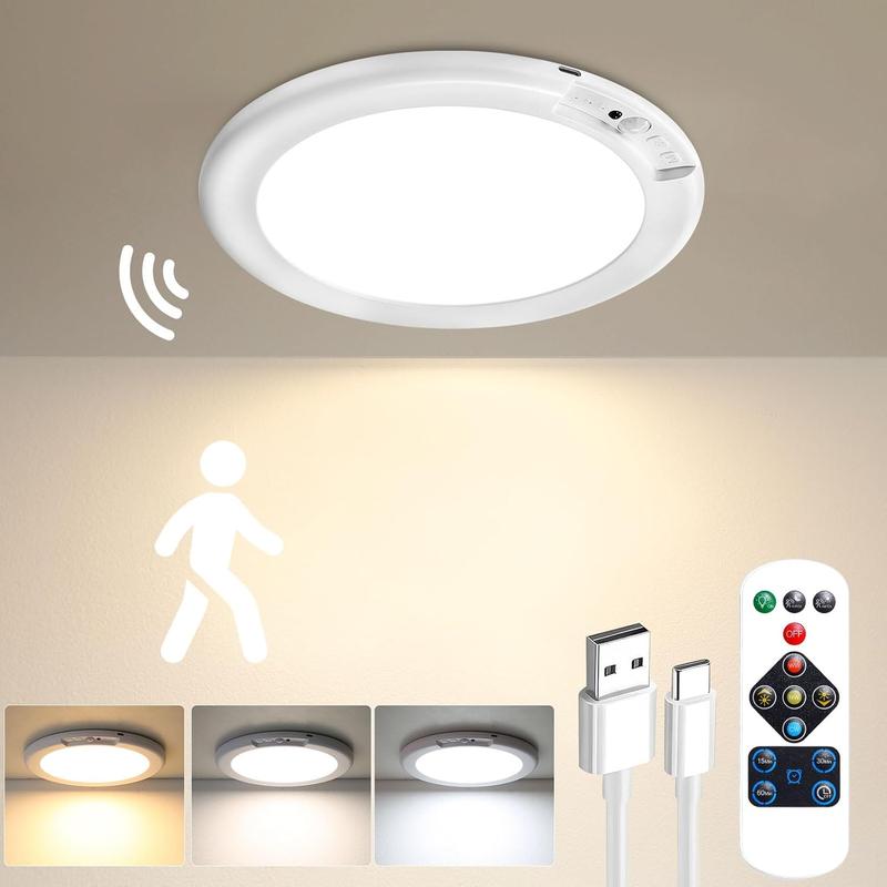 Oplaadbare Plafondlamp met Bewegingssensor - Draadloos - Inclusief Afstandsbediening