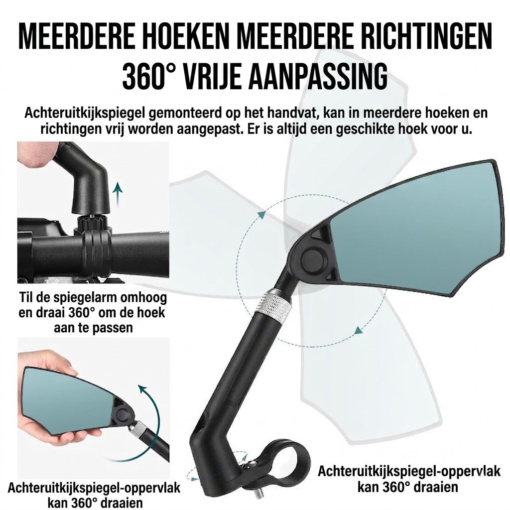 🚲Verstelbare HD Fietsspiegel voor het Stuur