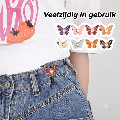 🦋Afneembare vlindergesp-Zeg vaarwel broeken die afzakken!（1 Set 8 Stuks）