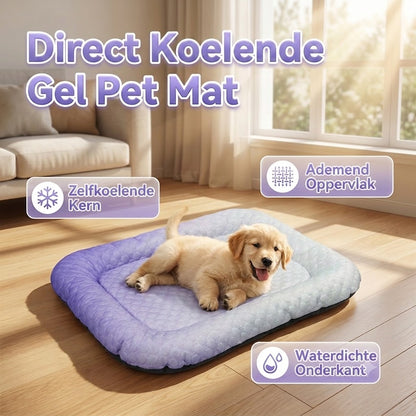 ❄️Gel Koelmat voor Huisdieren – Zomerse Koelmat, Ademend & Gifvrij, Geschikt voor Honden en Katten, Koel Slaapkussen🐶🐱