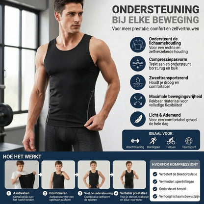 🔥 Tijdelijke aanbieding: 50% korting❗️❗️ Compressie-ondergoed / compressiehemd voor heren – ideaal voor training en fitness