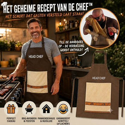 👨‍🍳Het geheim van de chef – dit schort zal je gasten versteld doen staan!😂