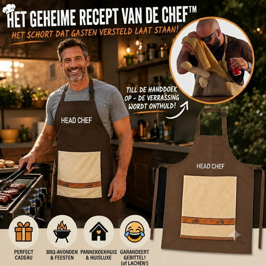 👨‍🍳Het geheim van de chef – dit schort zal je gasten versteld doen staan!😂