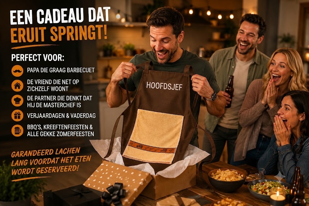 👨‍🍳Het geheim van de chef – dit schort zal je gasten versteld doen staan!😂