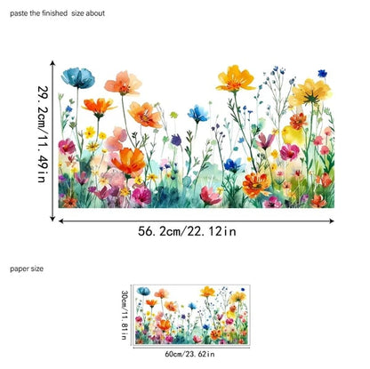 🦋🌺 Kleurrijke Bloemenboeket Raamstickers 🌷🌹